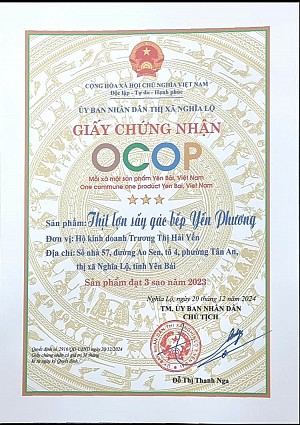 Giấy chứng nhận OCOP và công bố sản phẩm kèm xét nghiệm an toàn VSTP 